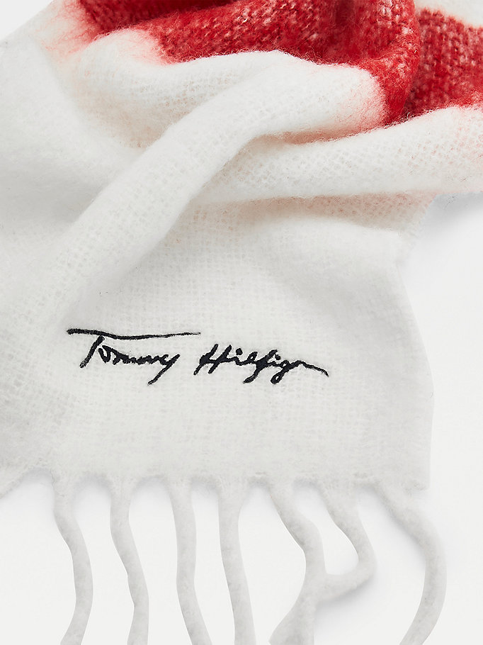 Tommy Hilfiger Fresh Fluffy Signature Skjerf Dame Blå | JXAWVN-572