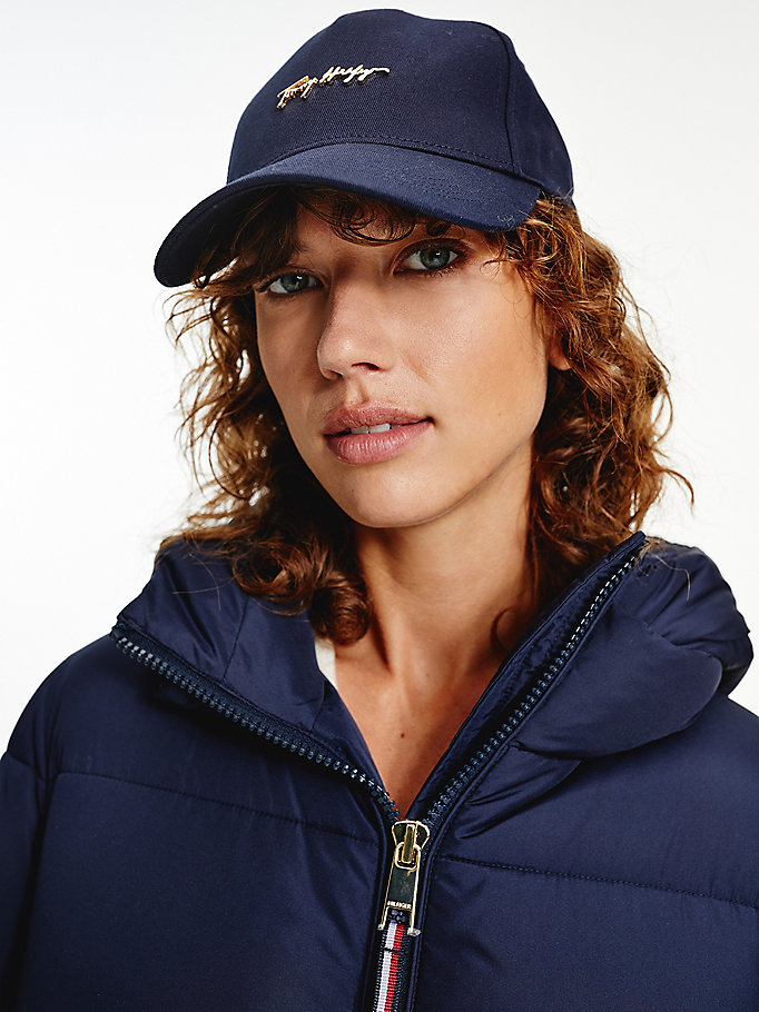 Tommy Hilfiger Fresh Signature Natural Dye Hatt Dame Blå | VPNDZY-075