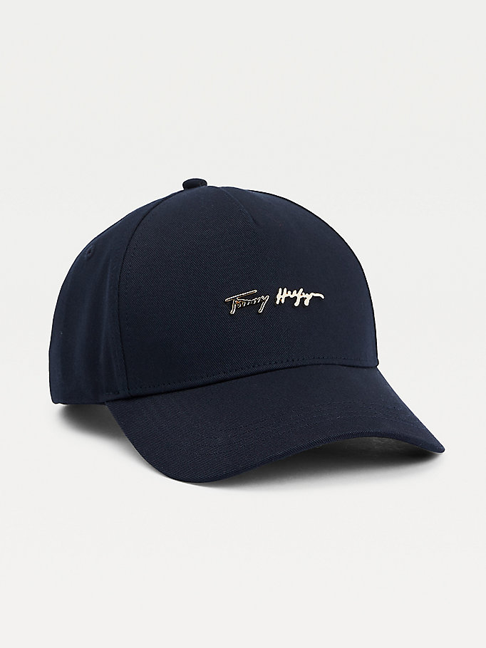 Tommy Hilfiger Fresh Signature Natural Dye Hatt Dame Blå | VPNDZY-075