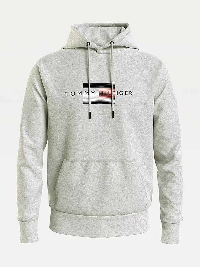 Tommy Hilfiger Front Logo Organic Bomull Fleece Hettegensere Herre Grå | BUWLRX-926