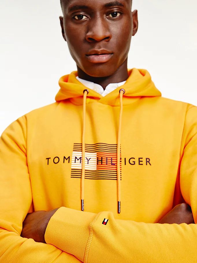 Tommy Hilfiger Front Logo Organic Bomull Fleece Hettegensere Herre Gul | HLGRIX-136