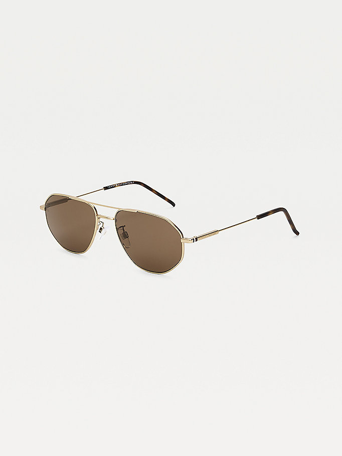 Tommy Hilfiger Gradient Mirror Aviators Solbriller Herre Brune | QRFEBT-059