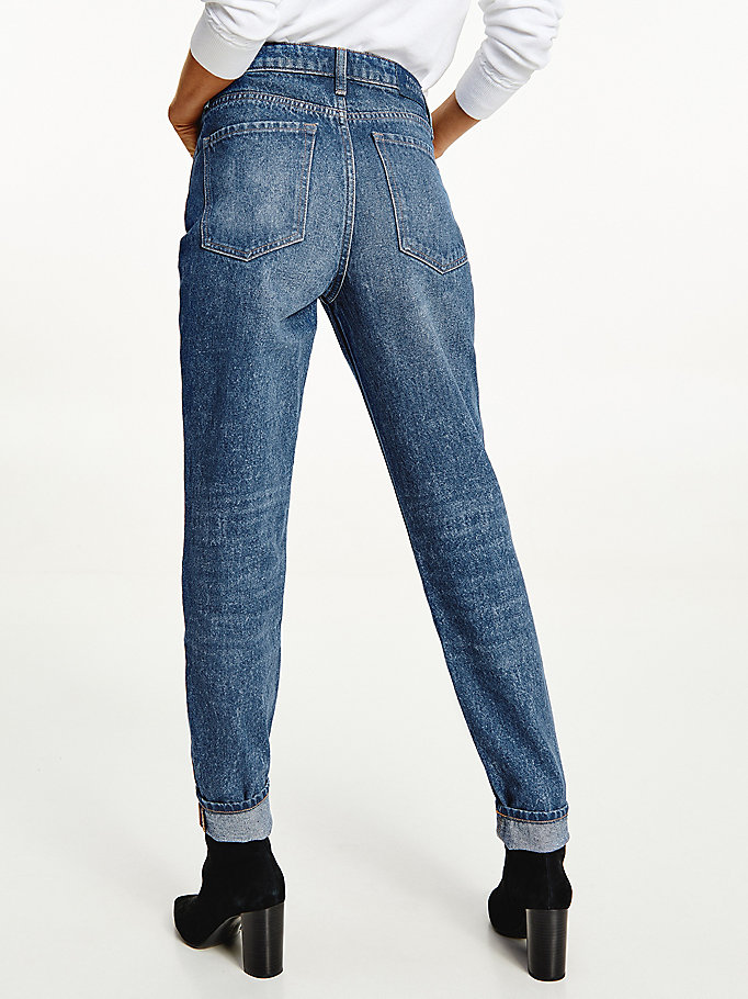 Tommy Hilfiger Gramercy High Rise Jeans Dame Blå | BCORHY-521