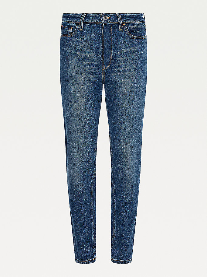 Tommy Hilfiger Gramercy High Rise Jeans Dame Blå | BCORHY-521