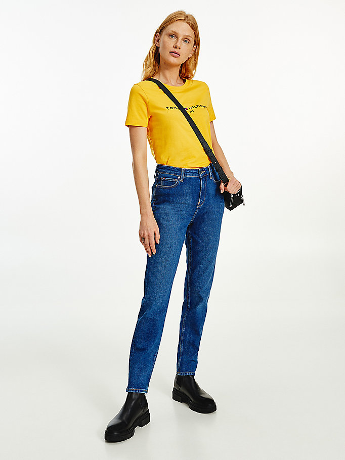 Tommy Hilfiger Gramercy High Rise Jeans Dame Blå | YBRQJI-830