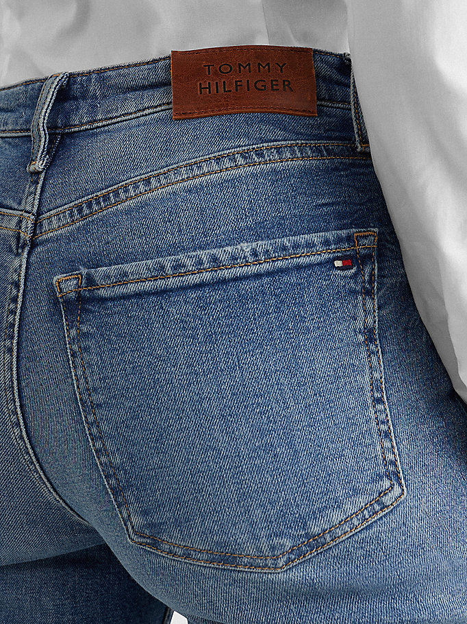 Tommy Hilfiger Gramercy High Rise Tapered Jeans Dame Blå | STCGWF-490