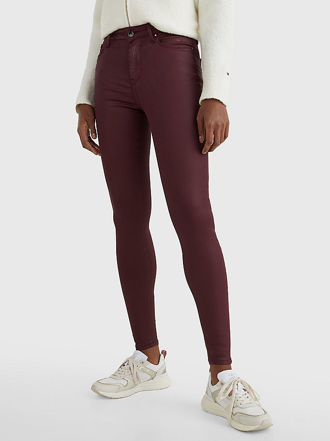 Tommy Hilfiger Harlem High Rise Skinny Jeans Dame Blå | XOSNKJ-258