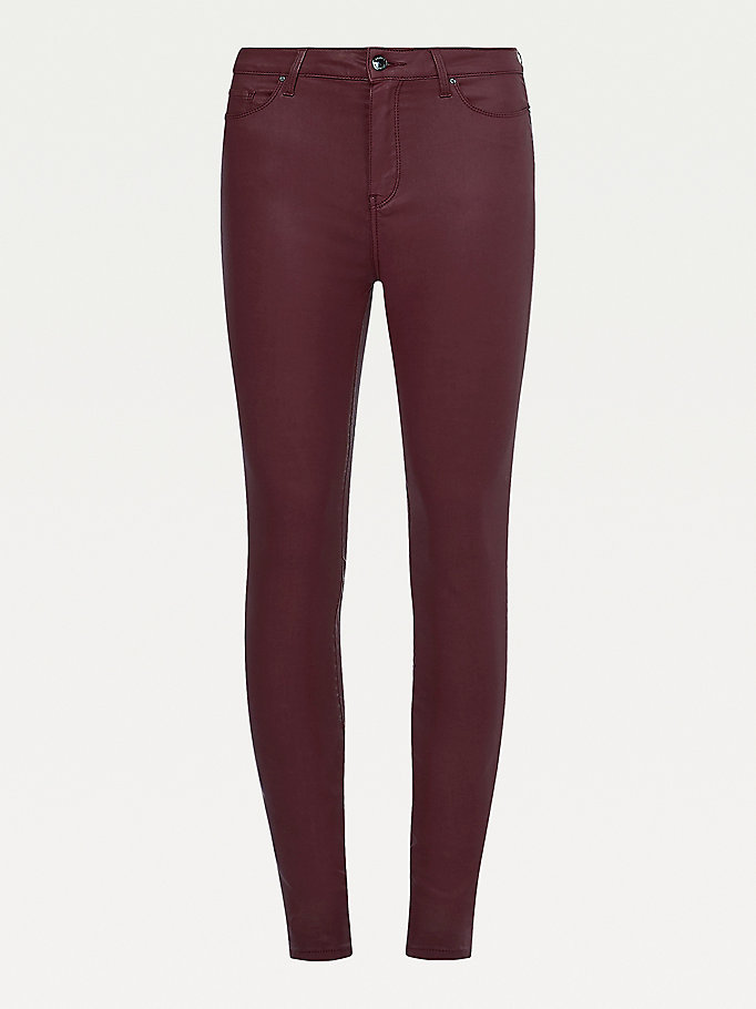 Tommy Hilfiger Harlem High Rise Skinny Jeans Dame Blå | XOSNKJ-258