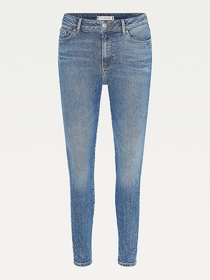 Tommy Hilfiger Harlem High Rise Super Skinny Jeans Dame Blå | DIEJYT-842