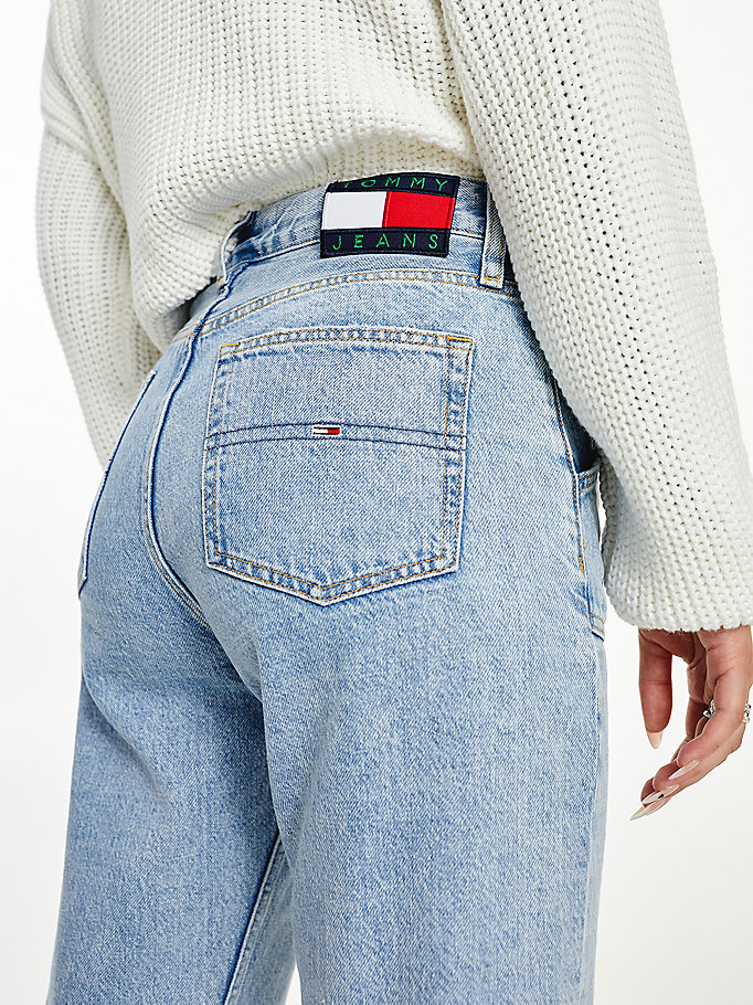 Tommy Hilfiger Harper Mid Rise Straight Jeans Dame Blå | CZKXNL-652