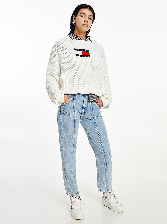 Tommy Hilfiger Harper Mid Rise Straight Jeans Dame Blå | CZKXNL-652