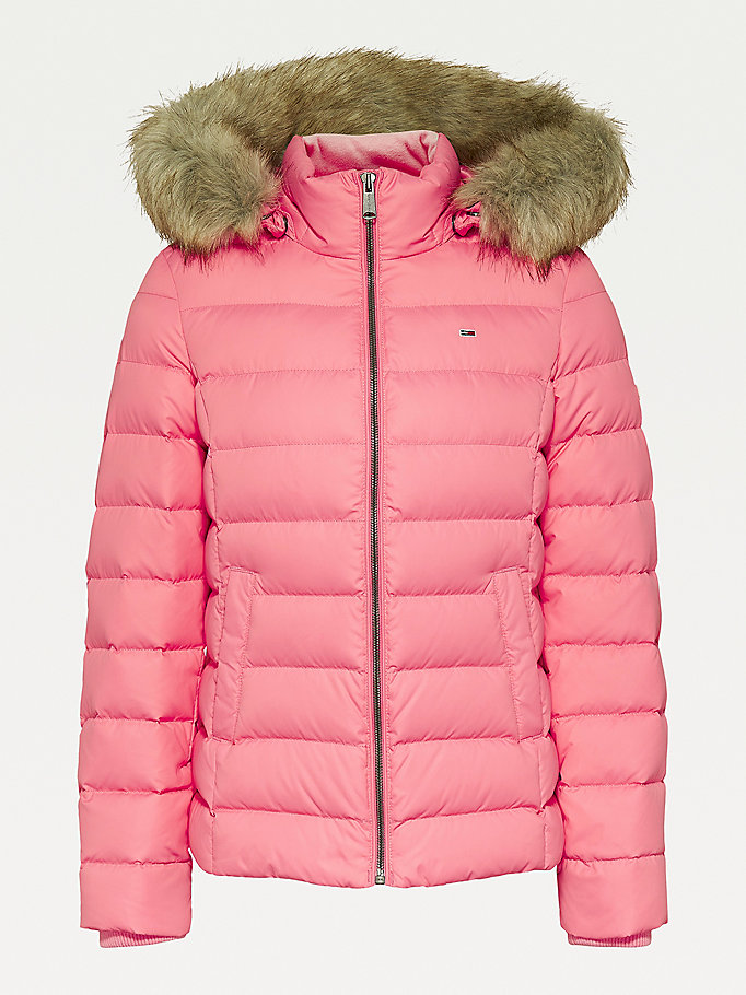 Tommy Hilfiger Hette Down Frakker Dame Rosa | RMACVH-364