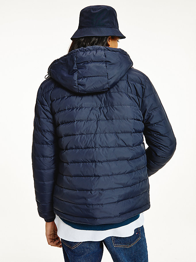 Tommy Hilfiger Hette Tape Puffer Jakke Herre Blå | ASCNGD-841