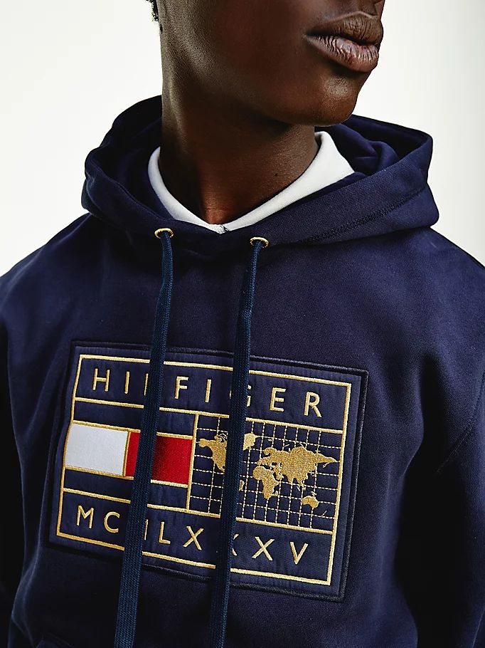 Tommy Hilfiger Icons Earth Badge Hettegensere Herre Blå | YCNLAE-364