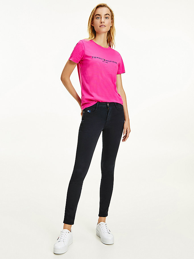 Tommy Hilfiger Icons Harlem High Rise Super Skinny Jeans Dame Blå | GHFLDW-431