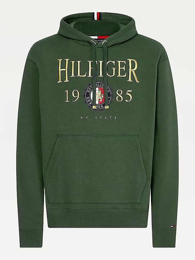 Tommy Hilfiger Icons Logo Embroidery Relaxed Fit Hettegensere Herre Grønn | PWOCAR-056