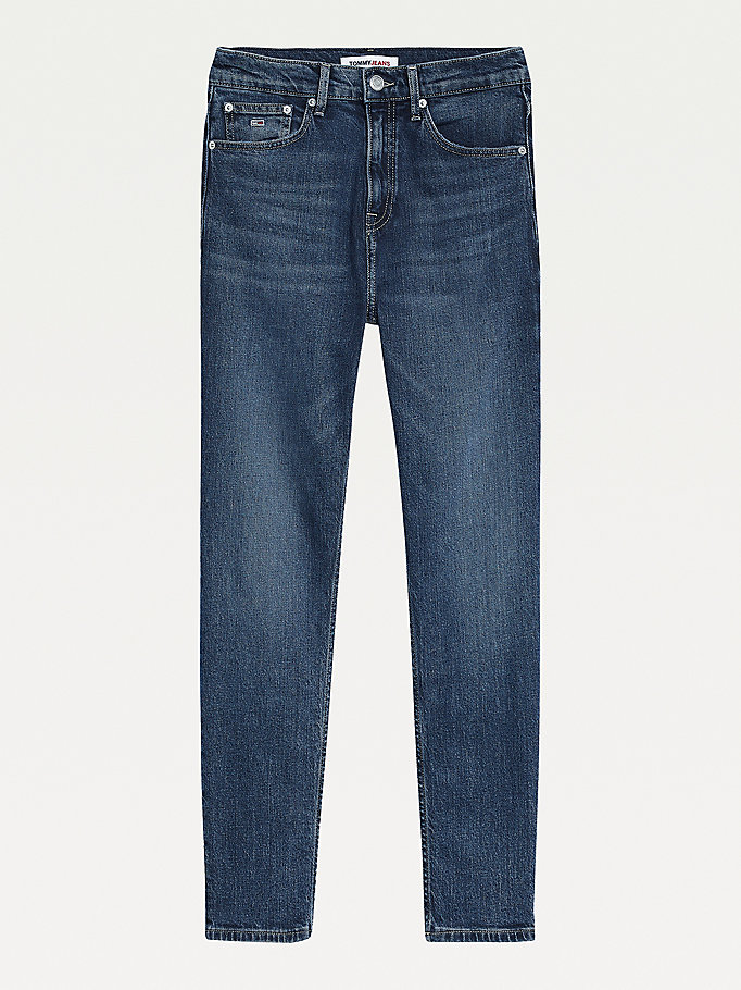 Tommy Hilfiger Izzie High Rise Slim Jeans Dame Blå | UBDNWJ-479