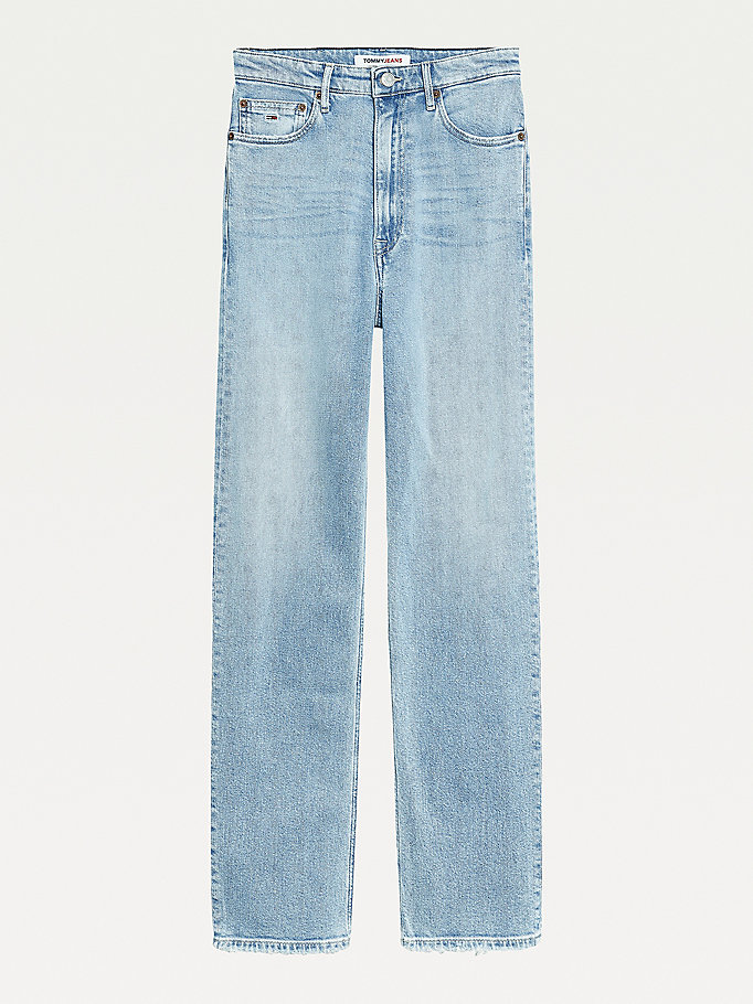 Tommy Hilfiger Julie Ultra High Rise Straight Jeans Dame Blå | LFSRZY-638