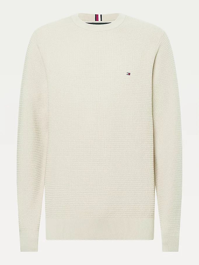 Tommy Hilfiger Knit Stripe Gensere Herre Beige | KSYGMV-634