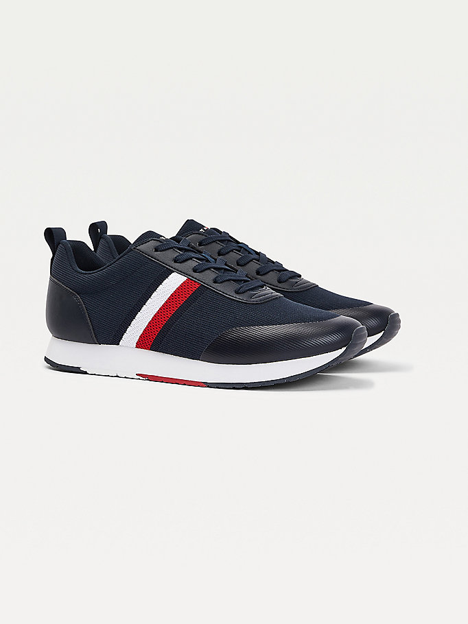 Tommy Hilfiger Knit Tape Joggesko Herre Blå | BZWMRN-645