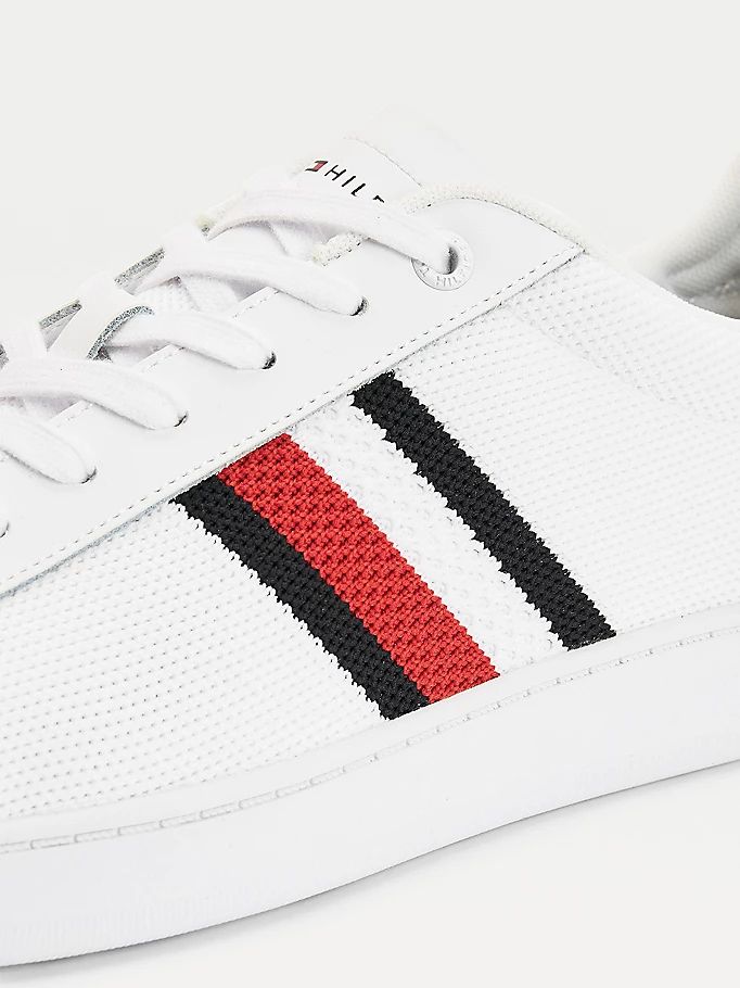 Tommy Hilfiger Knitted Cupsole Joggesko Herre Hvite | BGPWHQ-306