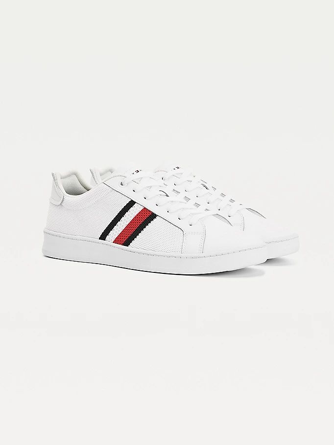 Tommy Hilfiger Knitted Cupsole Joggesko Herre Hvite | BGPWHQ-306