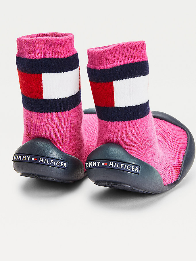 Tommy Hilfiger Knitted Støvler Jente Rosa | NRGIKM-793