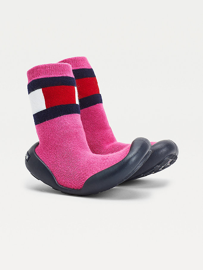 Tommy Hilfiger Knitted Støvler Jente Rosa | NRGIKM-793