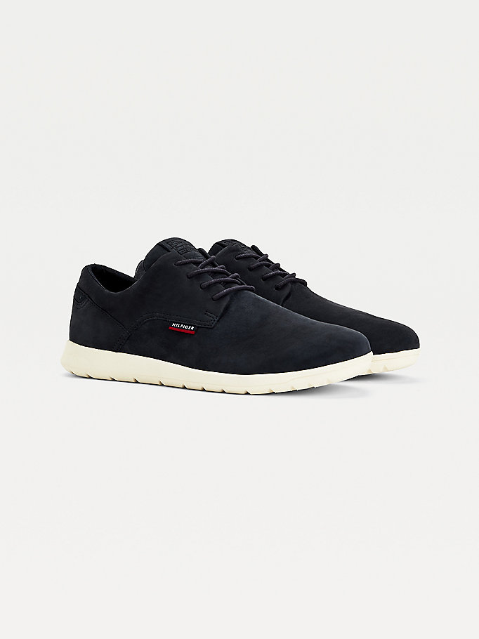 Tommy Hilfiger Lette Lær Blonder-Up Hybrid Shoes Snøresko Herre Blå | BWKRLX-631