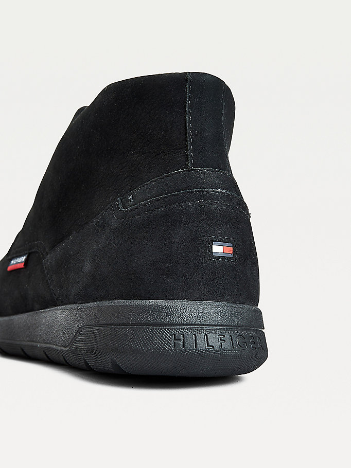 Tommy Hilfiger Lette Nubuck Hybrid Snørestøvletter Herre Svarte | VWJUES-641