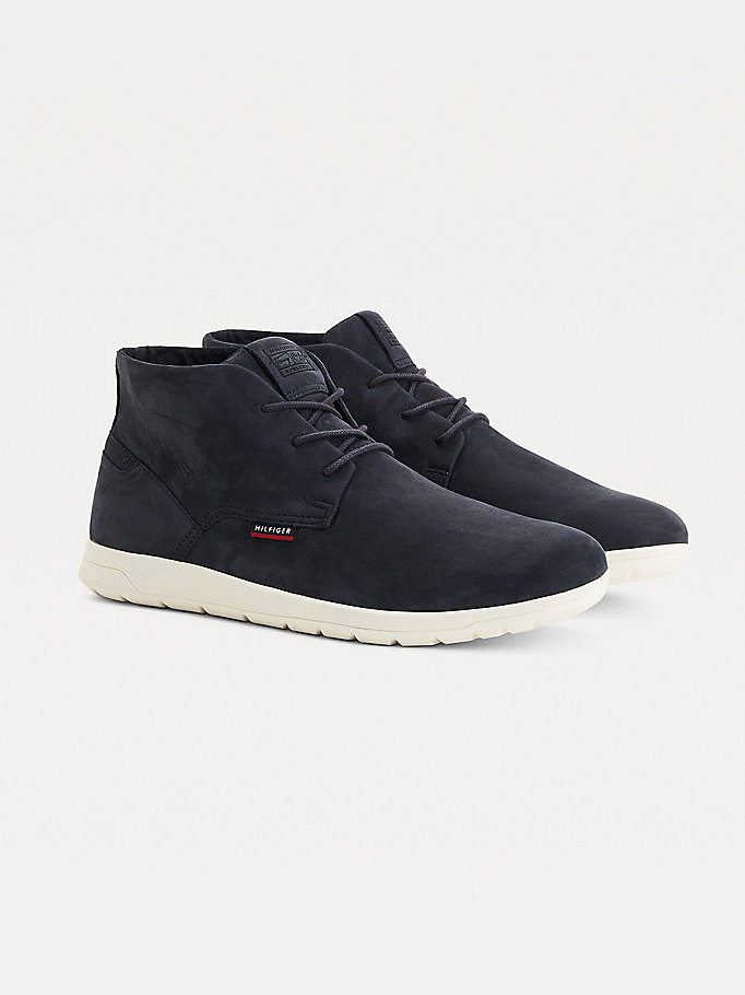 Tommy Hilfiger Lette Nubuck Hybrid Snørestøvletter Herre Blå | ZJUWMB-821