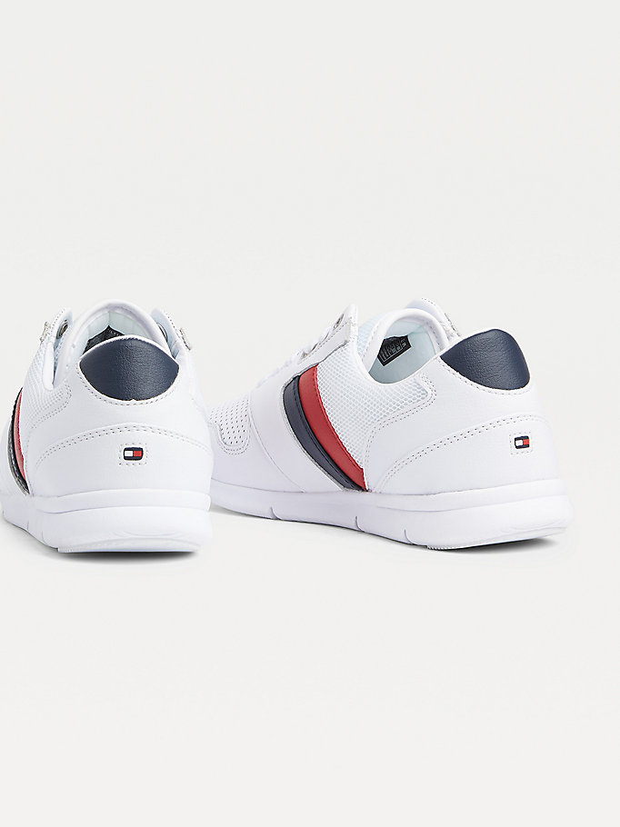 Tommy Hilfiger Lette Perforated Lær Joggesko Dame Rød | XPFLZG-021