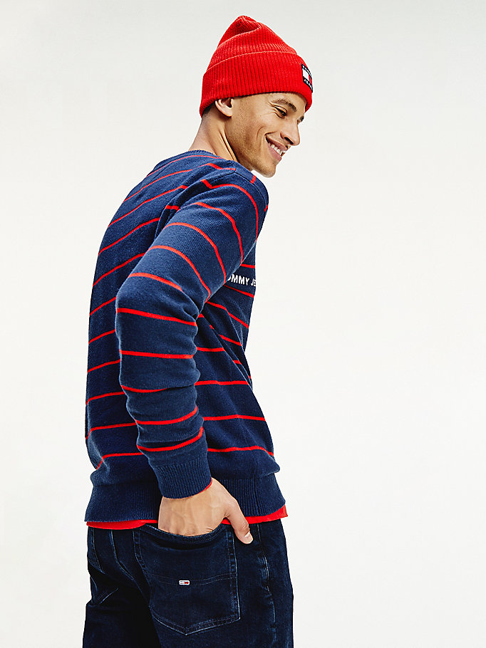 Tommy Hilfiger Lette Stripe Gensere Herre Blå | OBJIEL-423