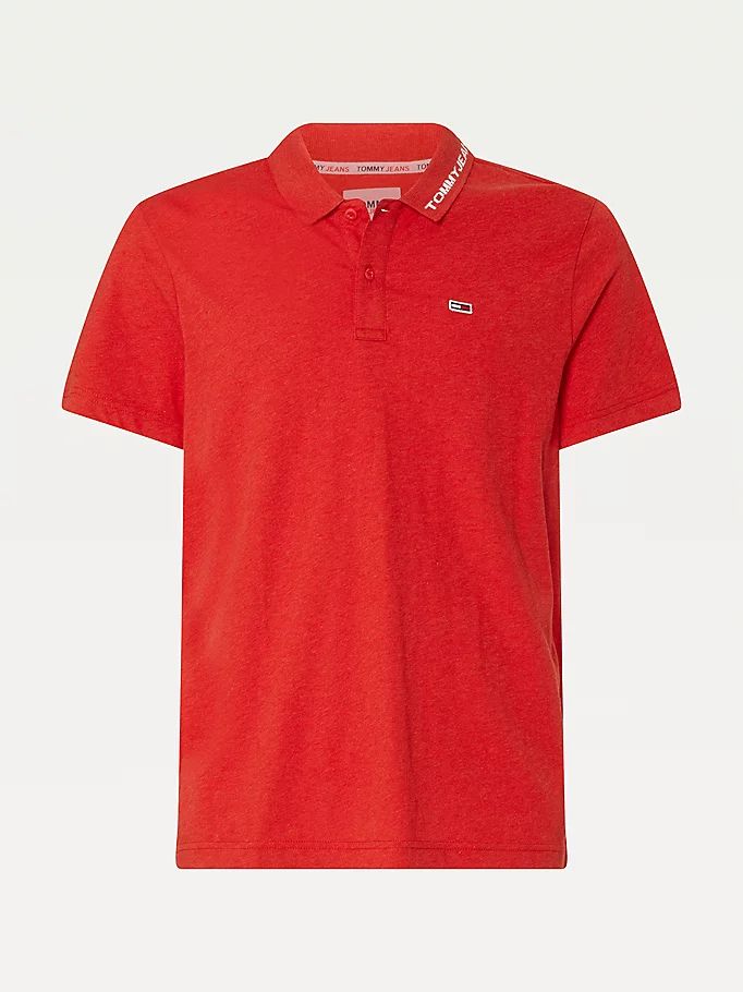 Tommy Hilfiger Logo Collar Polo T Skjorte Herre Rød | ESRBYW-324