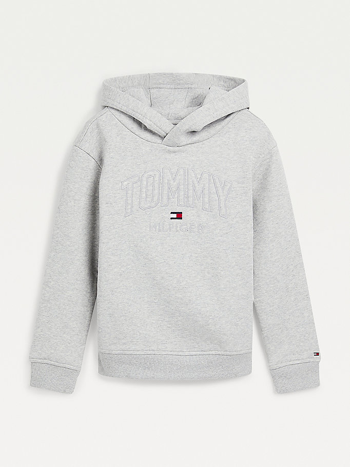 Tommy Hilfiger Logo Embroidery Hettegensere Gutt Grå | NWZLMF-273