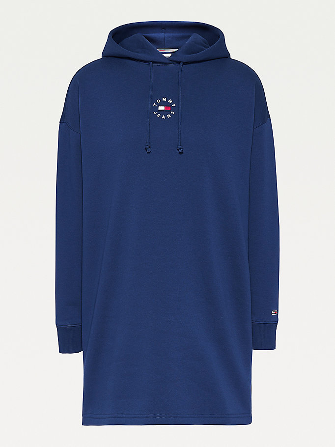 Tommy Hilfiger Logo Embroidery Kjoler Dame Blå | LJCIYQ-718