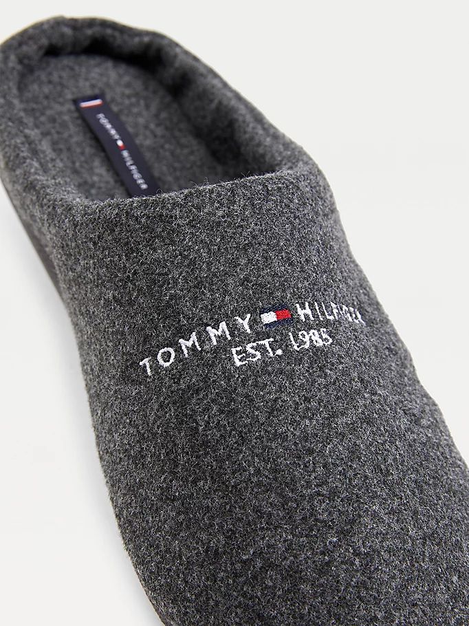 Tommy Hilfiger Logo Felt Home Tøfler Herre Grå | ZFOCAL-731