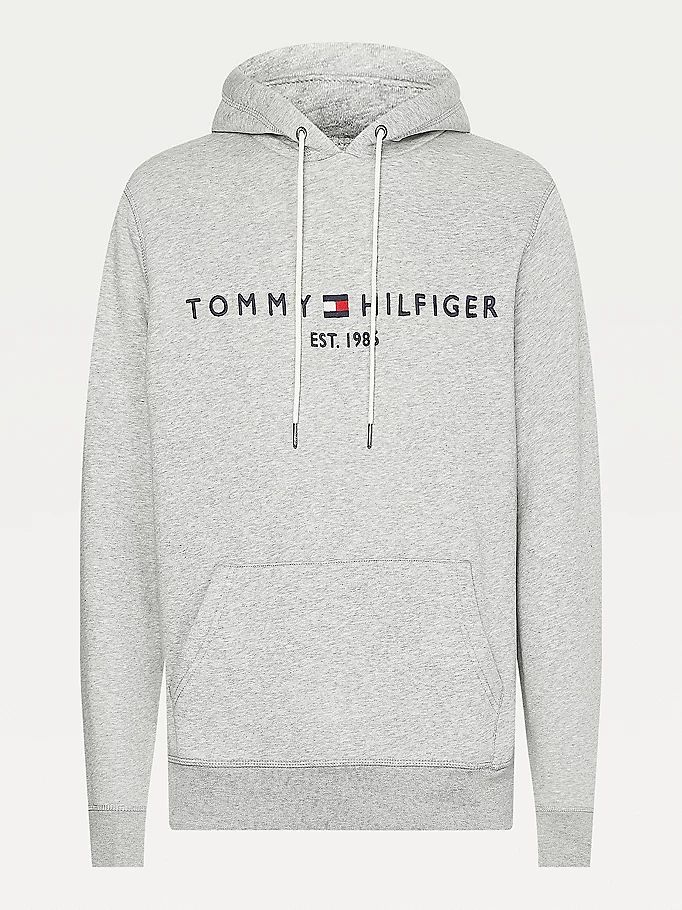 Tommy Hilfiger Logo Flex Fleece Hettegensere Herre Grå | UNDYPH-569