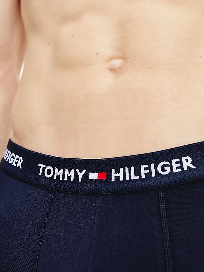 Tommy Hilfiger Logo Organic Bomull Trunks Undertøy Herre Blå | HYRWTM-235