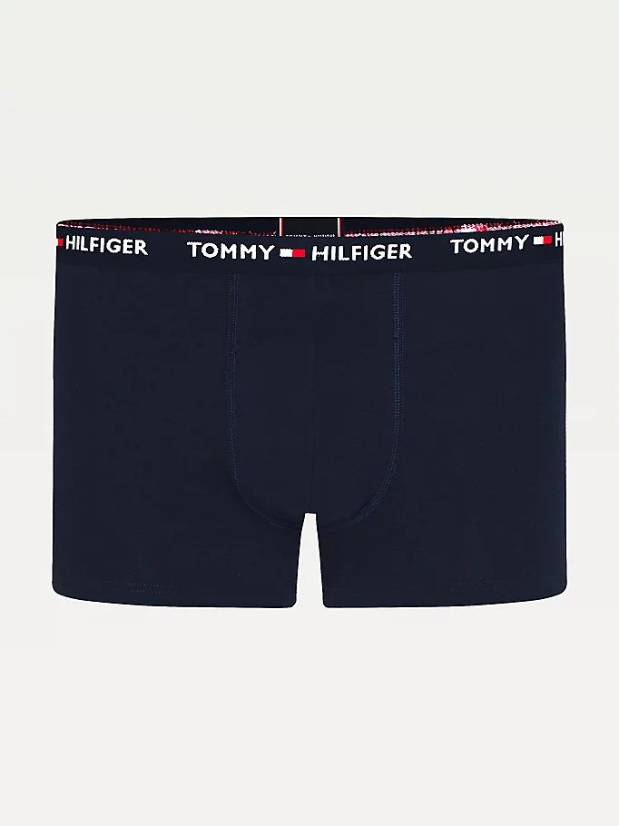 Tommy Hilfiger Logo Organic Bomull Trunks Undertøy Herre Blå | HYRWTM-235