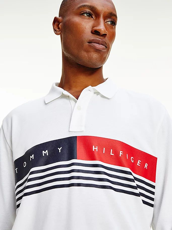 Tommy Hilfiger Logo Regular Fit Long Sleeve Polo T Skjorte Herre Hvite | ZTWIXV-123