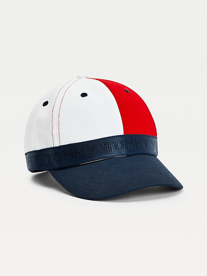 Tommy Hilfiger Logo Tape Baseball Hatt Gutt Blå | ARGWBE-920