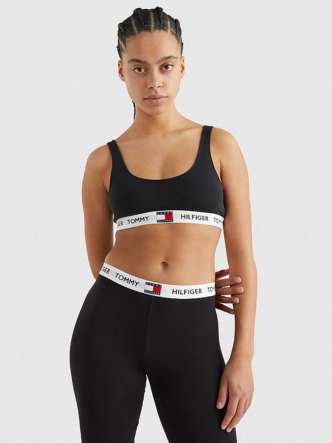 Tommy Hilfiger Logo Underband Organic Bomull Dameundertøy Dame Svarte | LEPGBM-396