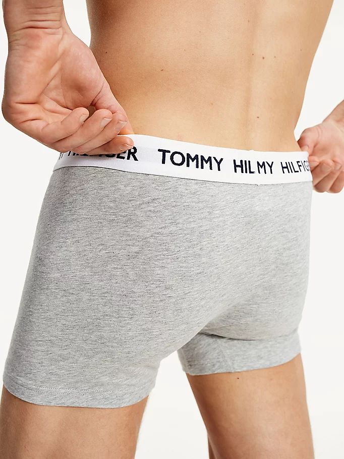 Tommy Hilfiger Logo Waistband Bomull Blend Trunks Undertøy Herre Grå | ASUMHZ-490