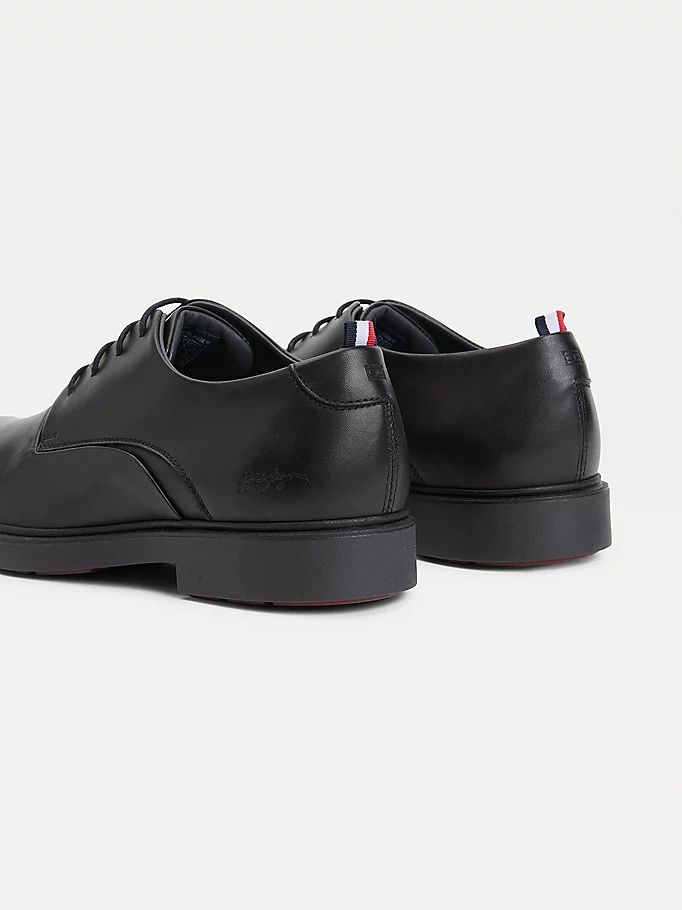 Tommy Hilfiger Lær Brogue Sko Herre Svarte | OFYLGV-763