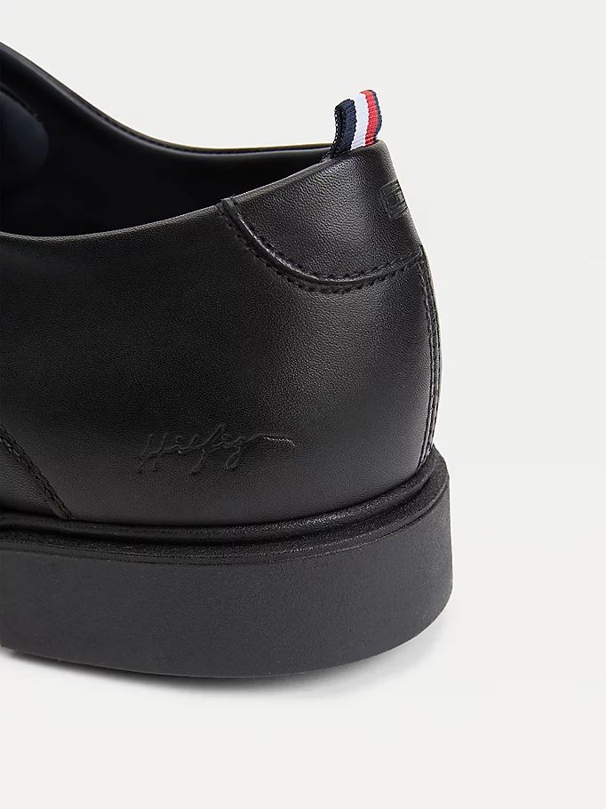 Tommy Hilfiger Lær Brogue Sko Herre Svarte | OFYLGV-763