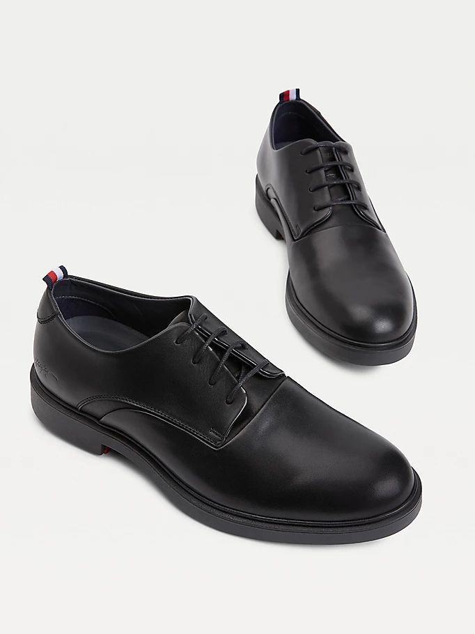 Tommy Hilfiger Lær Brogue Sko Herre Svarte | OFYLGV-763