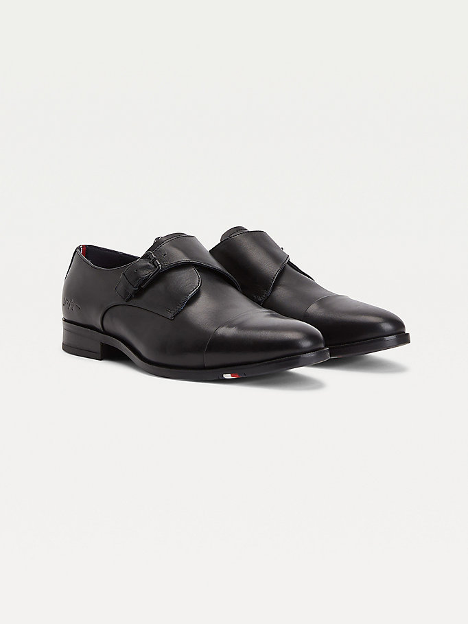 Tommy Hilfiger Lær Monk Shoes Brogue Sko Herre Svarte | ZKCIVP-472