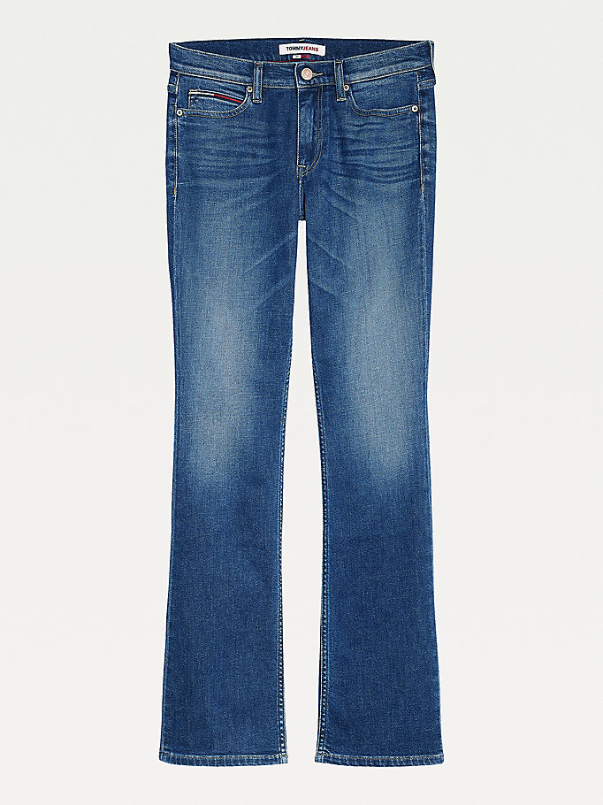 Tommy Hilfiger Maddie Mid Rise Jeans Dame Blå | POGFXY-109