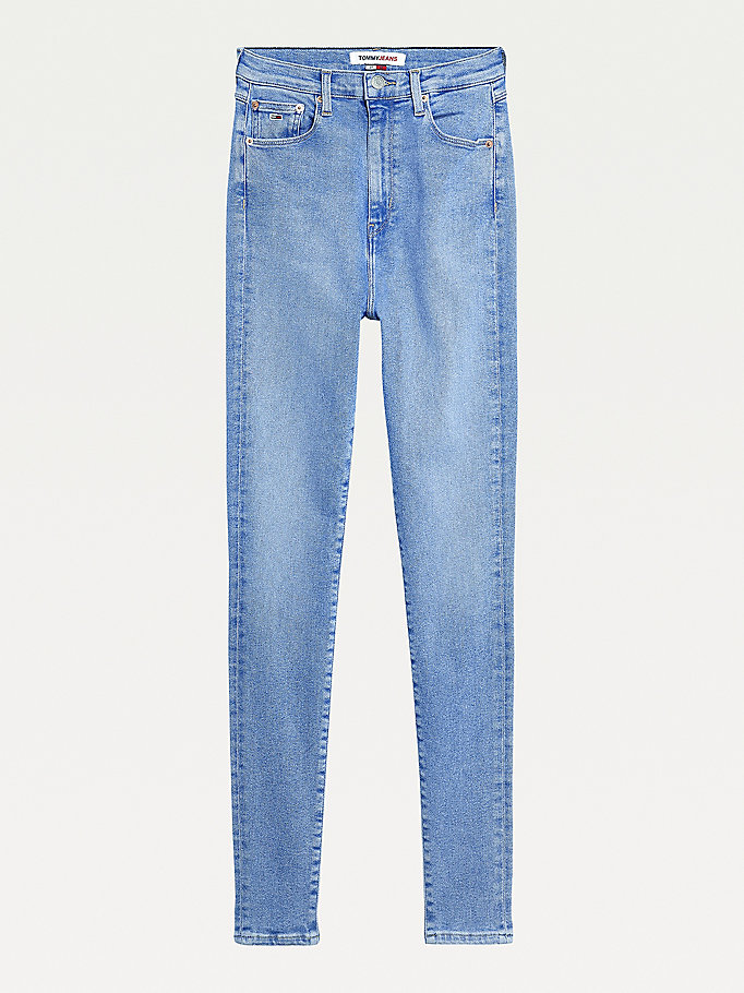 Tommy Hilfiger Melany Ultra High Rise Super Skinny Jeans Dame Blå | BYOTWZ-143